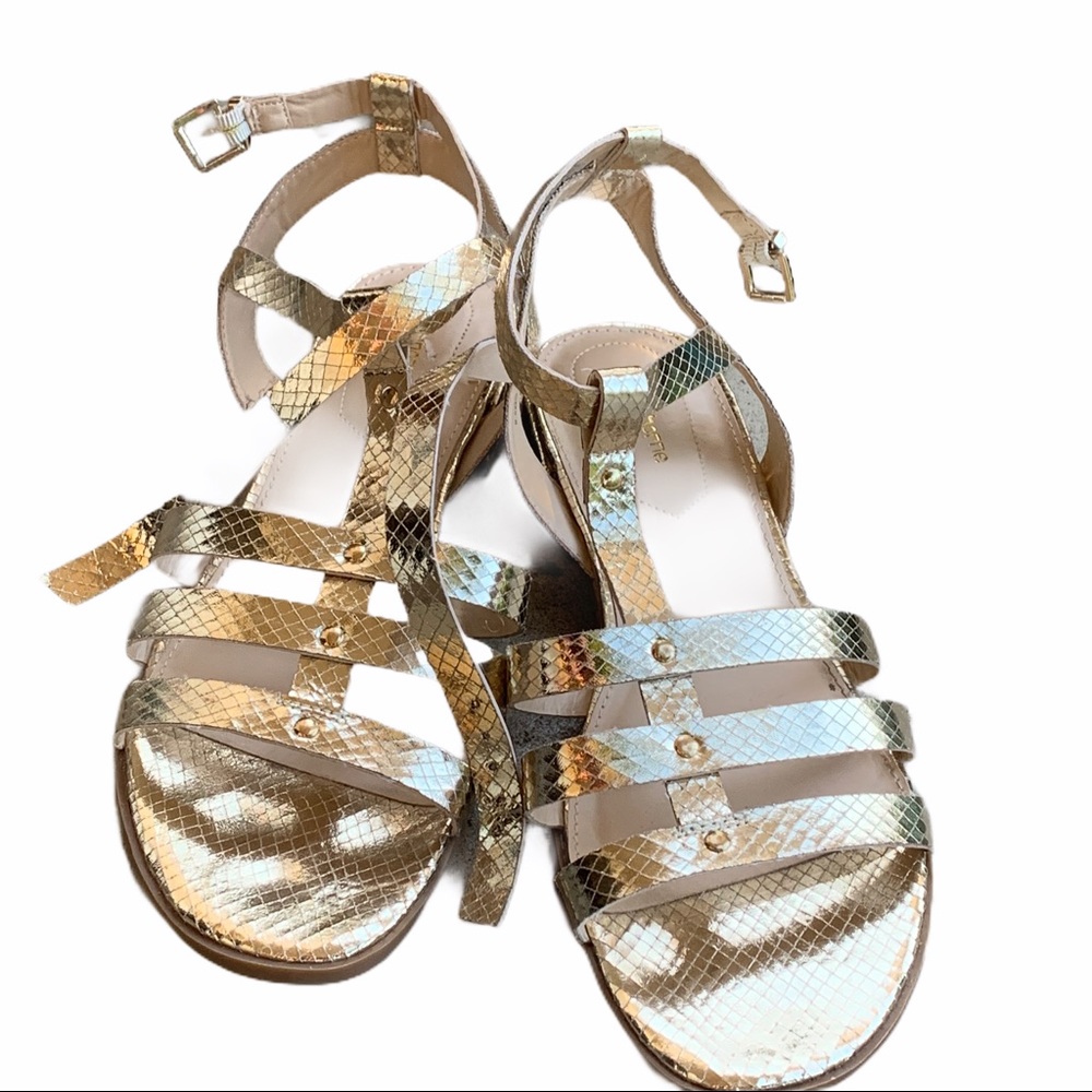 Liz Claiborne Fairfield Gold Metallic Sandals